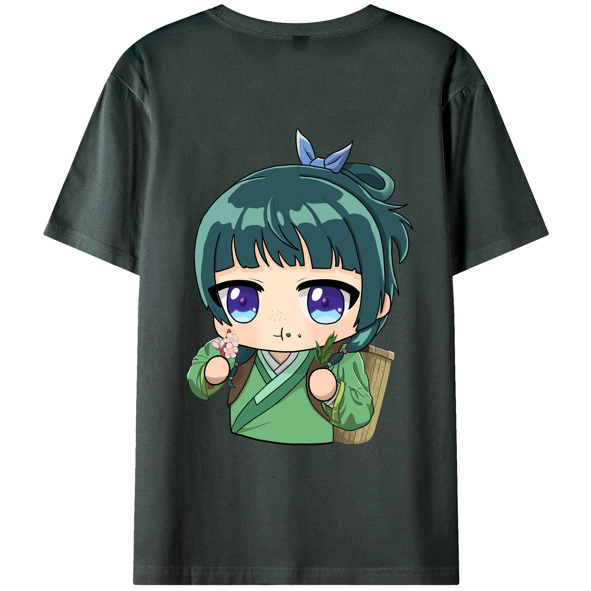 （画像用） 薬屋のひとりごと The Apothecary Diaries 綿100％ メンズ半袖Tシャツ（バックプリント） 通気性